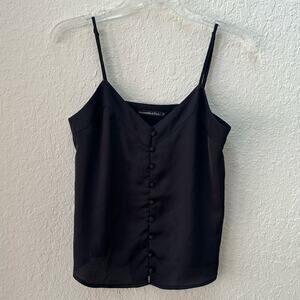 Abercrombie & Fitch $59 Women's Black Satin-like Spaghetti Strap Top Size XS